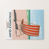Stackpole Quay Wales Beach Travel Poster Puzzle (Horizontal)