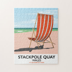 Stackpole Quay Wales Strand Reiseplakat Puzzle