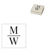 Stacks 2 Initial Horiz Spacer Wedding Monogram Gummistempel (Stempel)