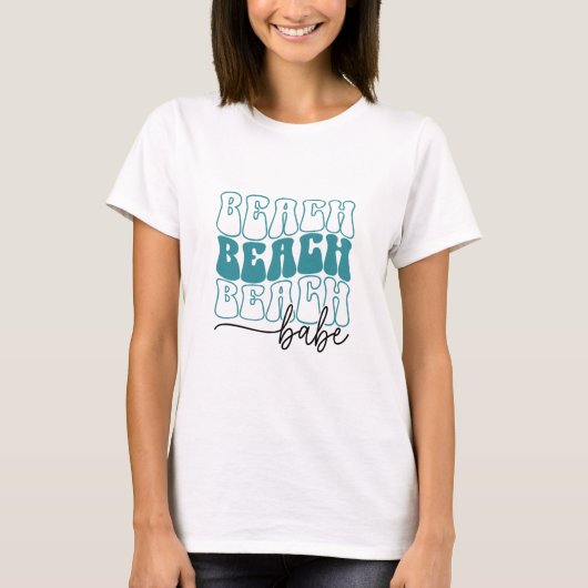 Stacks Beach Babe T-Shirt (Vorderseite)