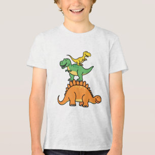 Stacks Cartoon Dinosaurier Kids T - Shirt
