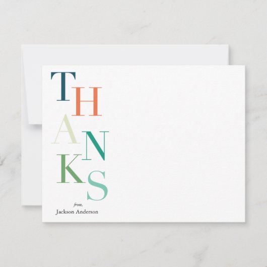 Stacks Dank Personalisiert Mitteilungskarte (Vorderseite)