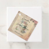 Stacks Floral Teacups Ephemere Brautparty Geschenkanhänger (Beispiel)