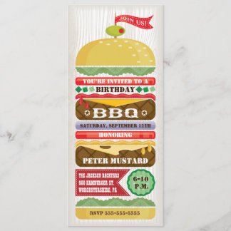Stacks GRILLEN Hamburger Party Einladung