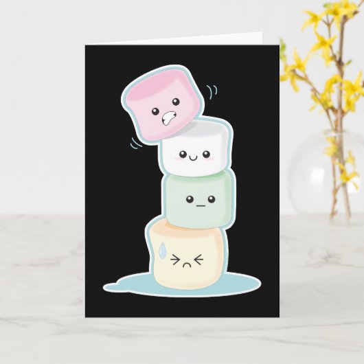 Stacks Marshmallows Karte (Gelbe Blume)