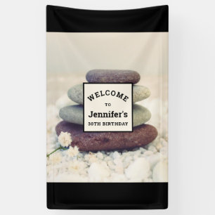 Stacks Meditative Cairn Geburtstag Banner