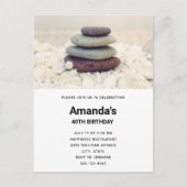 Stacks Meditative Cairn Geburtstag Einladungspostkarte (Vorderseite)