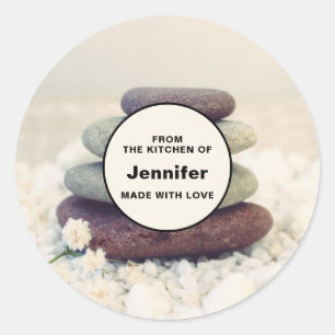 Stacks Meditative Cairn Kitchen Runder Aufkleber