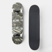 Stacks Of American Hundred Dollar Bills Cash Money Skateboard (Vorderseite)
