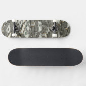 Stacks Of American Hundred Dollar Bills Cash Money Skateboard (Horizontal)