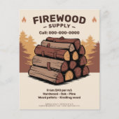 Stacks of Split Logs - Firewood Supply Flyer (Vorne)