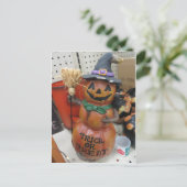 Stacks Pumpkin Man Postkarte (Stehend Vorderseite)
