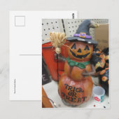 Stacks Pumpkin Man Postkarte (Vorne/Hinten)