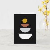 Stackte Kreise und halbe Kreise Mitteilungskarten (Gelbe Blume)