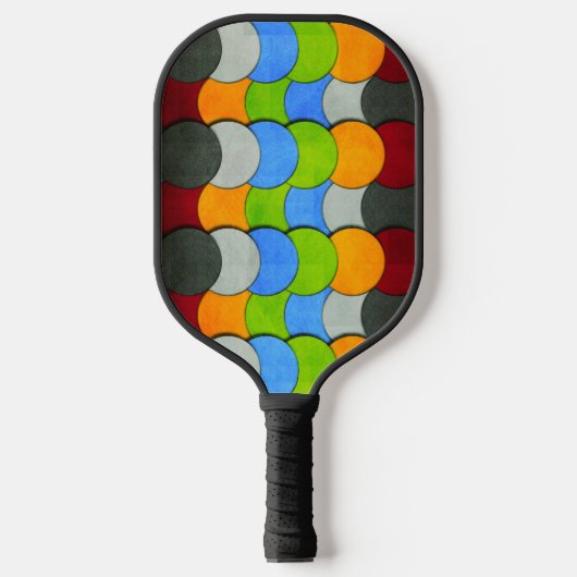 Stackte Kreise, von Shirley Taylor texturiert Pickleball Schläger (Vorderseite)