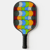 Stackte Kreise, von Shirley Taylor texturiert Pickleball Schläger (Rückseite)