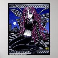 Stacy Pink Feary City Scape Poster