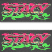 Stacy Vorname Name Graffiti Aufkleber Sticker (Vorderseite)