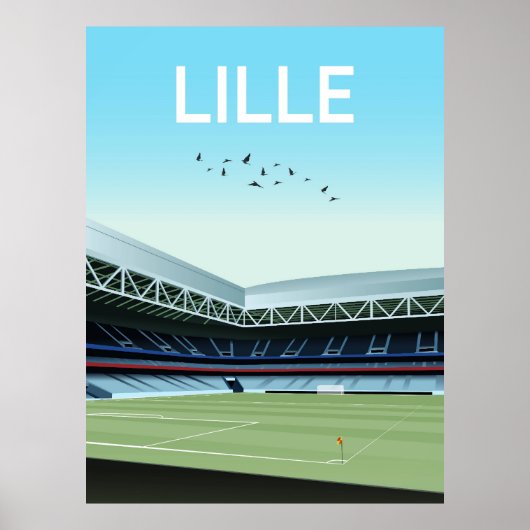 Stade Pierre Mauroy Illustration Design Poster (Vorne)