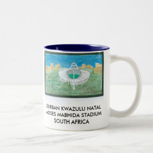 STADIEN DURBANS KWAZULU NATAL MOSES MABHIDA ZWEIFARBIGE TASSE