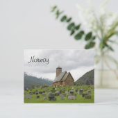 Stadienkirche mit Friedhofpostkarte mit Norwegen Postkarte (Stehend Vorderseite)