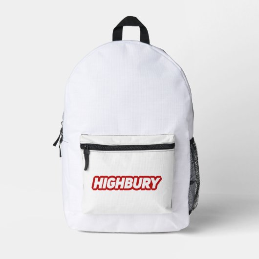 Stadion Arsenal Bedruckter Rucksack (Vorderseite)