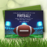 Stadion Lights Super Fan Football Party Einladung