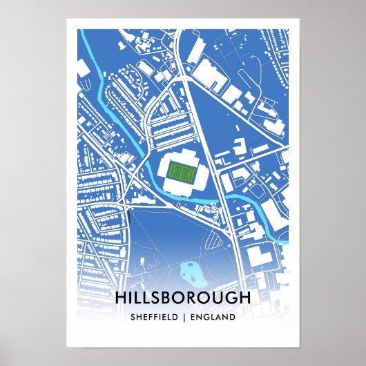 Stadionposter von Hillsborough - Zuhause von Sheff Poster (Vorne)