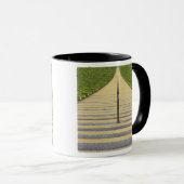 Stadionstreppenhaus zwischen Reihen der grünen Tasse (VorderseiteRechts)