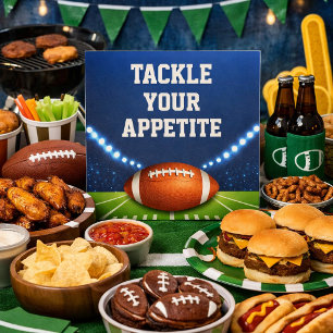 Stadium Lights  Football bringt deinen Appetit auf Sockelschild