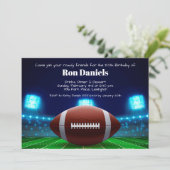 Stadium Lights Football Einladung zum Geburtstag (Stehend Vorderseite)