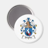 Stadler Familienwappen Magnet (Vorderseite/Rückseite)