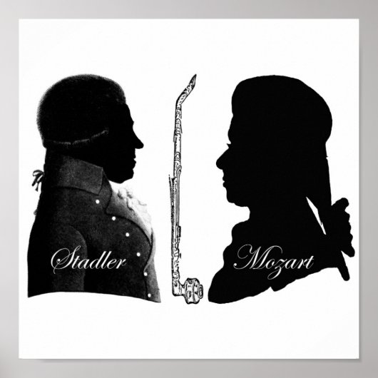 Stadler und Mozart Klarinette Poster (Vorne)
