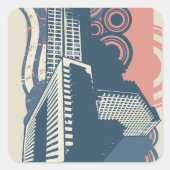 Stadt Abstrakte Aufkleber (Vorderseite)