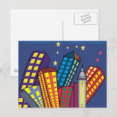 Stadt Abstrakte Postkarte (Vorne/Hinten)