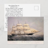 Stadt Adelaide Clipper Schiff 1800 Postkarte (Vorne/Hinten)