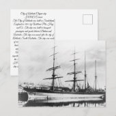 Stadt Adelaide Clipper Schiff 1800 Postkarte (Vorne/Hinten)