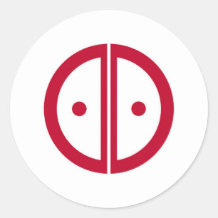 Stadt Akashi Flagge Hyogo Präfektur Japan Symbol Runder Aufkleber