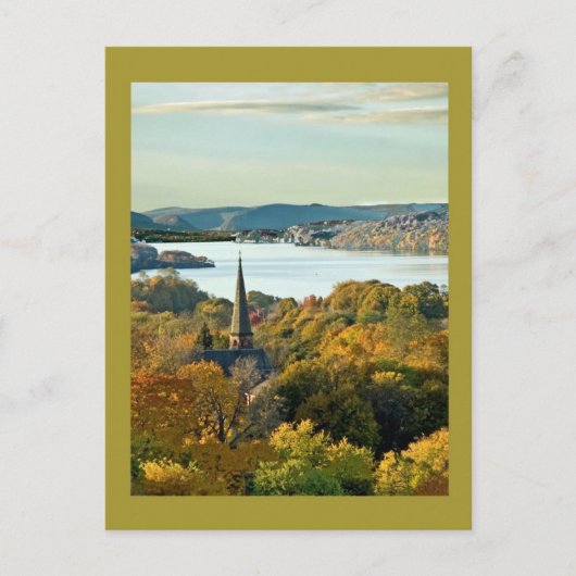 Stadt am Fluss Postkarte (Vorderseite)