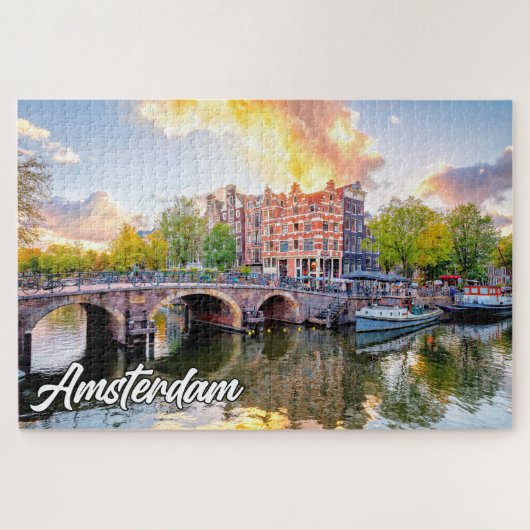 Stadt Amsterdam, Niederlande Puzzle (Horizontal)