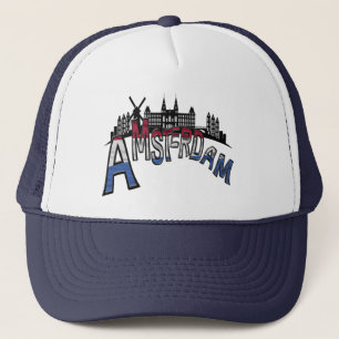 Stadt Amsterdam Souvenir Truckerkappe