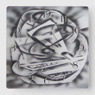 Stadt an der Erholungs-rückwärtigen Uhr