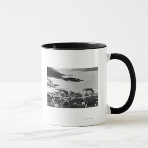 Stadt-Ansicht von Wrangell, Alaska-Fotografie Tasse
