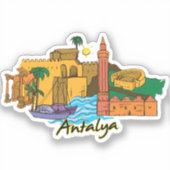 Stadt Antalya Aufkleber (Vorderseite)