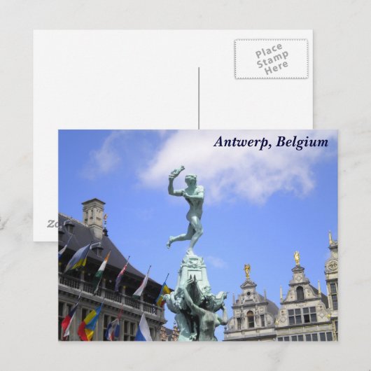 Stadt Antwerpen Postkarte (Vorne/Hinten)