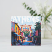 Stadt Athen Feiertagskarte (Stehend Vorderseite)