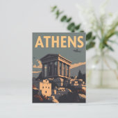 Stadt Athen Postkarte (Stehend Vorderseite)