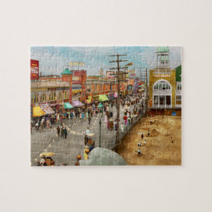 Stadt - Atlantic City NJ - Stahlpier 1909 Puzzle