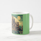 Stadt Atlantis 4 - Holzbau Kaffeetasse (VorderseiteRechts)