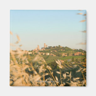 Stadt auf einem Hügel, Provinz San Gimignanos, Magnet